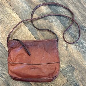 Margot Distressed Sioft Brown Leather Crossbody Bag